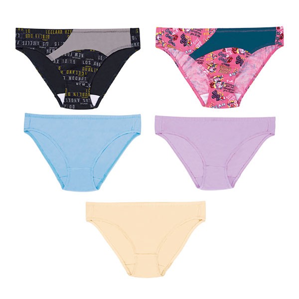 Everyday essentials with a fun and comfy twist.
Refresh your underwear drawer with the Avon Fashion Missy Skyler 5-in-1 Bikini Panty Pack. Made for daily comfort, these bikini-cut panties offer a flattering fit with soft fabric that moves with you. With five pairs in stylish colors or prints, this pack is perfect for women who love a balance of comfort, value, and style.